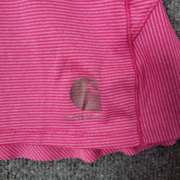 CARHARTT Force Girls Pink Long Sleeve Hooded Performance Thumbhole Top SIZE XS 7 - Picture 5 of 12